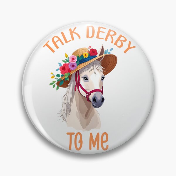 Item preview, Talk Derby To Me Funny Floral Horse  designed and sold by FurrFunPrints.