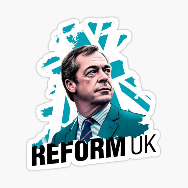 Item preview, Nigel Farage British Politician Reform UK Party Conservative Right Wing designed and sold by edcristian2.