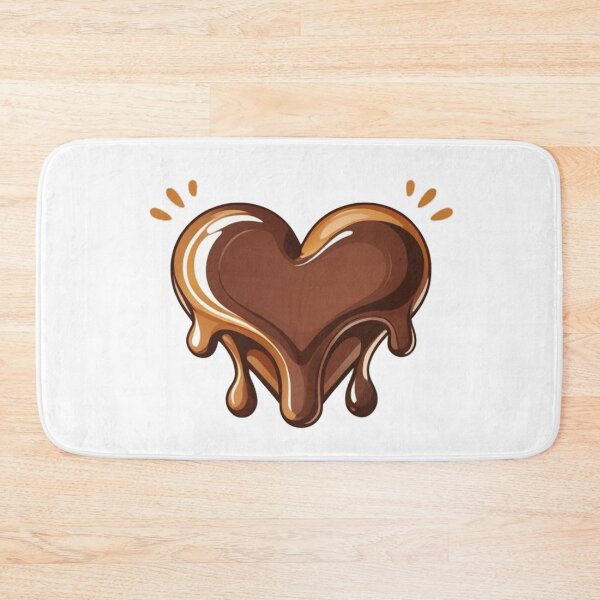 Item preview, gooey caramel chocolate dripping heart designed and sold by HonneUmi.