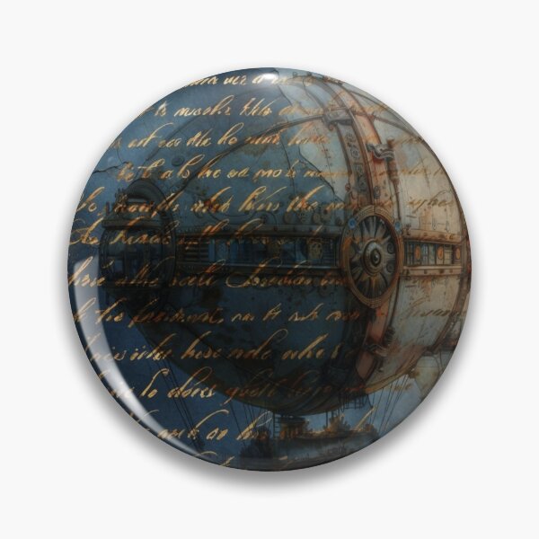Item preview, Steampunk Airship Adventure – Vintage Blueprint Style designed and sold by sneidere9dace.