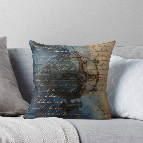 Item preview, Steampunk Airship Adventure – Vintage Blueprint Style designed and sold by sneidere9dace.
