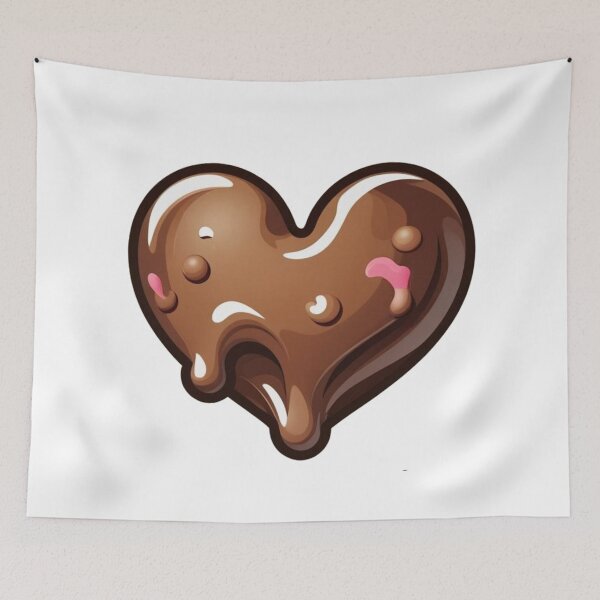 Item preview, playful gooey chocolate heart designed and sold by HonneUmi.