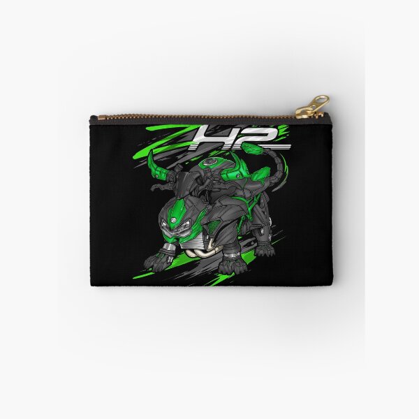 Item preview, Kawasaki ZH2 2021-2022 (Metallic Diablo Black & Golden Blazed Green) for Motorcycle Riders designed and sold by MotoApparelHub.