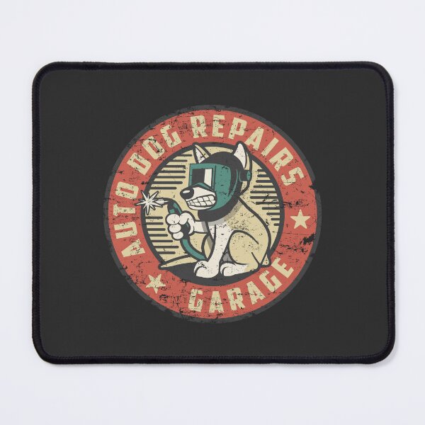 Item preview, Auto Dog Repairs Retro Vintage Garage designed and sold by SilverfireArt.