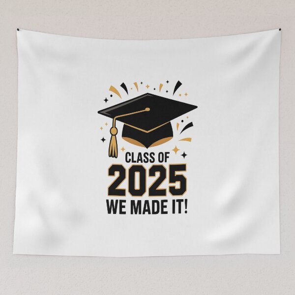 Item preview, Class of 2025 Graduation Cap – We Made It! designed and sold by stylishsketcher.