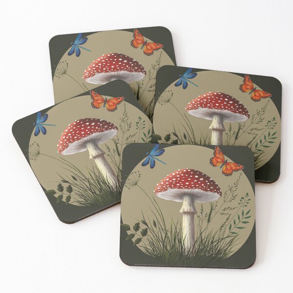 Item preview, Mystical Mushroom, Butterfly – Vintage Nature Botanical  designed and sold by Vikart Studio.