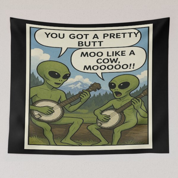 Item preview, Dueling Banjos with Aliens designed and sold by Abducted Treasures.