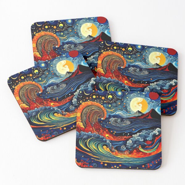 Item preview, Storm waves at night designed and sold by George Hutton Hunter.