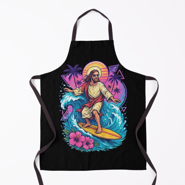 Item preview, Jesus Christ Surfer Wave Summer Retro designed and sold by TomFrontierArt.