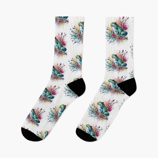 Item preview, A colorful frog with various leaves and colorful flowers too. designed and sold by Marcoshop10.