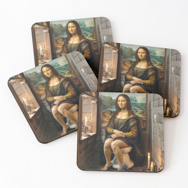 Item preview,  Mona Lisa on the Throne – Classical Art with a Bathroom Twist designed and sold by Sepinik.