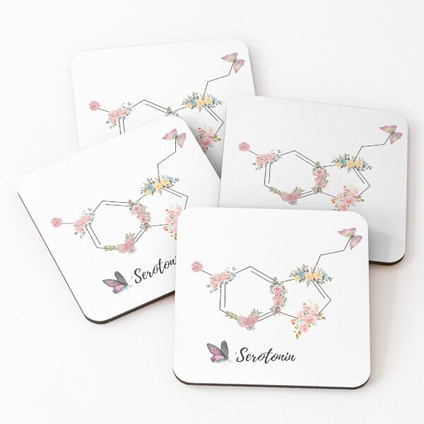 Item preview, “Floral Serotonin Molecule – Clean & Cute Chemistry Vibes” designed and sold by Mukadam_13.