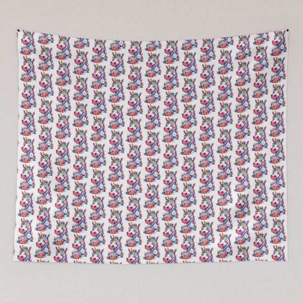 Item preview, Unicorn happy birthday to you designed and sold by RoseAIArtRhythm.