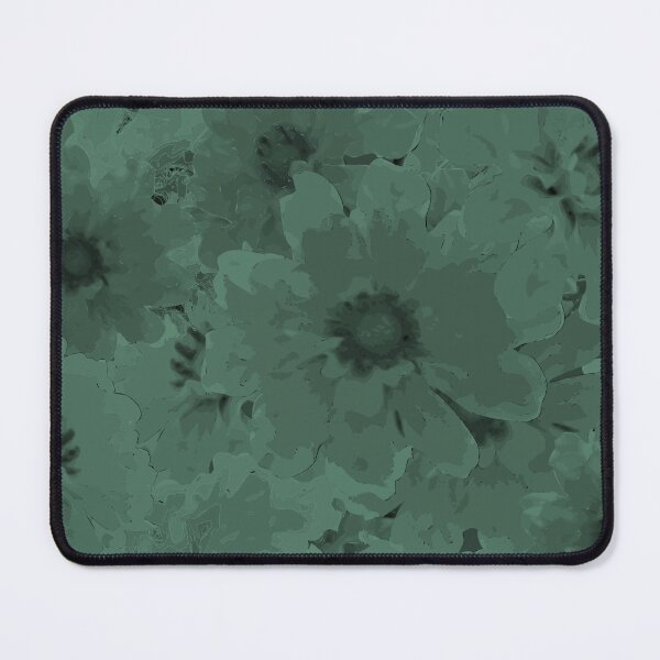 Item preview, Flower Ocean Halfdrop Monochrome Green 5e8e76 designed and sold by Art in My Loft.