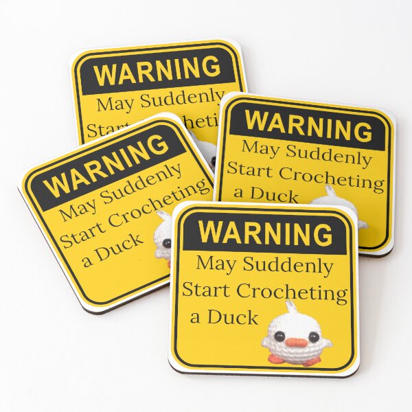 Item preview, Warning: May Suddenly Start Crocheting a Duck designed and sold by Kindred & Thistle.