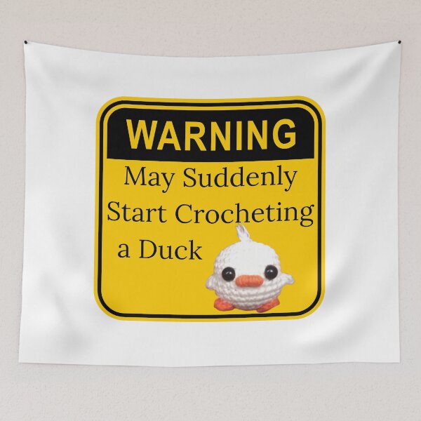 Item preview, Warning: May Suddenly Start Crocheting a Duck designed and sold by Kindred & Thistle.