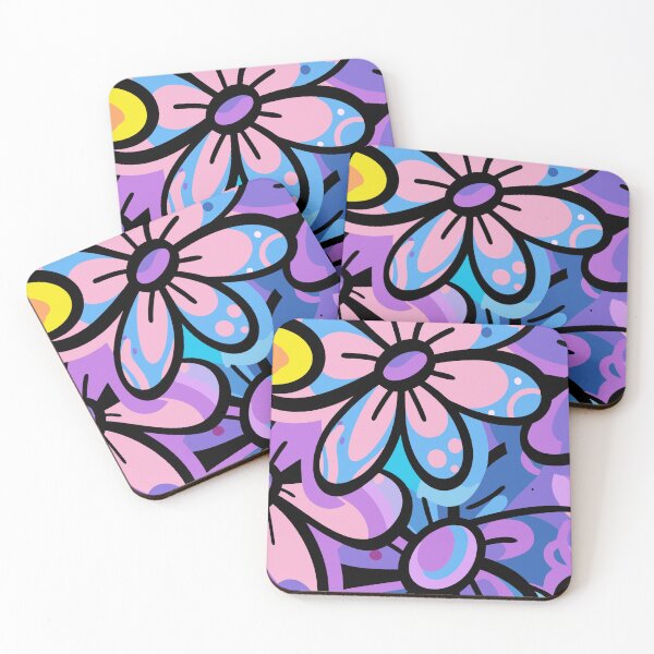 Item preview, colorful abstract-graffiti flowers background designed and sold by Valentina Varol.