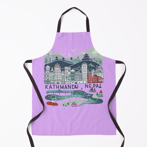 Item preview, Kathmandu Nepal Minimalist Watercolor Cityscape Sticker, designed and sold by PaintMeWorld.