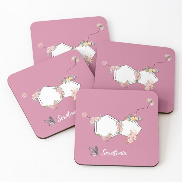 Item preview, “Serotonin Molecule – Pink Floral Mental Health Boost” designed and sold by Mukadam_13.