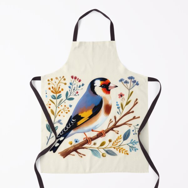 Item preview, Goldfinch - Watercolour Folk Art by heidiannemorris © designed and sold by FOLK ART FUSION by heidiannemorris.
