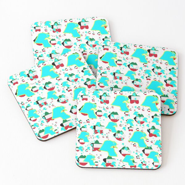 Item preview, Kuwait Montage With Country Shape Stars And Flag Overlays | Koweït Montage avec les superpositions de drapeaux et d'étoiles du Koweït | Montaje con estrellas y bandera de Kuwait designed and sold by TheIconSmith.