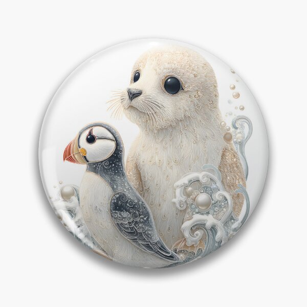 Item preview, Kawaii polymer , ultra-detailed. An adoreable plump baby seal designed and sold by wonderisland.