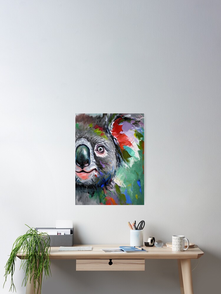 Thumbnail 2 of 3, Poster, Whimsical Koala Colors designed and sold by caracatita75.