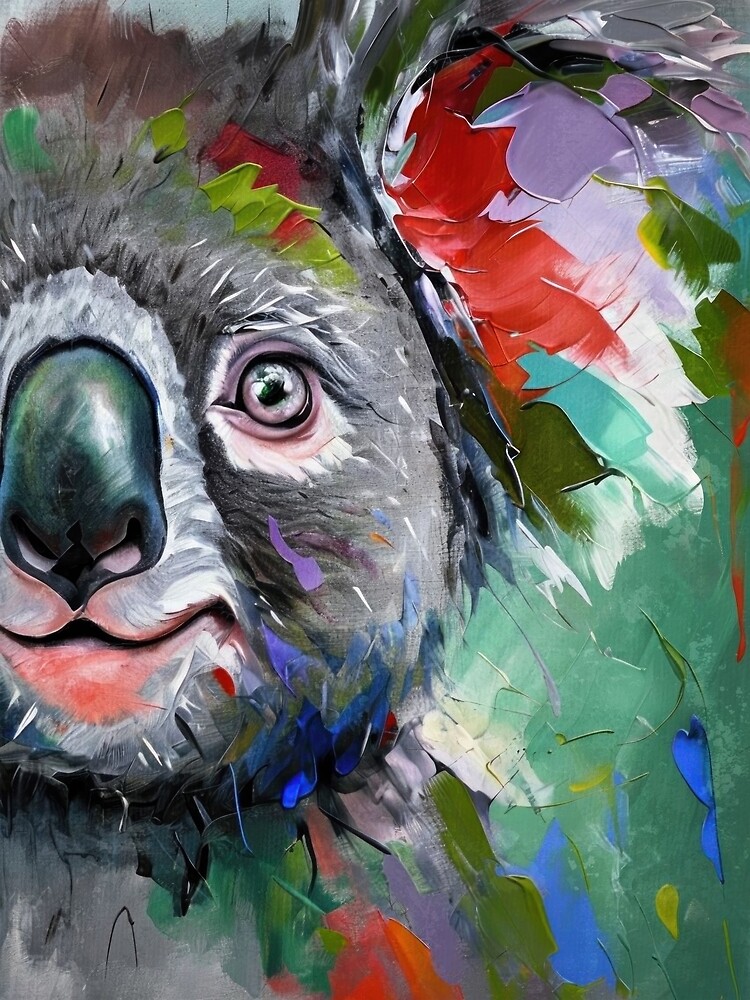 Thumbnail 3 of 3, Poster, Whimsical Koala Colors designed and sold by caracatita75.