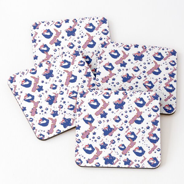 Item preview, New Zealand Montage With Country Shape Stars And Flag Overlays | New-Zealand Montage With Country Shape Stars And Flag Overlays|Neuseeland Montage mit Country Shape Stars und Flaggen Overlays designed and sold by TheIconSmith.
