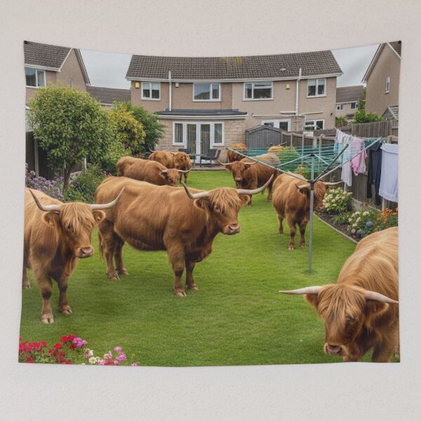 Item preview, Highland coo herd back garden  designed and sold by Md1982.