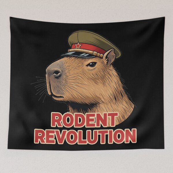 Item preview, Rodent Revolution Funny Capybara designed and sold by DesignsDominus.