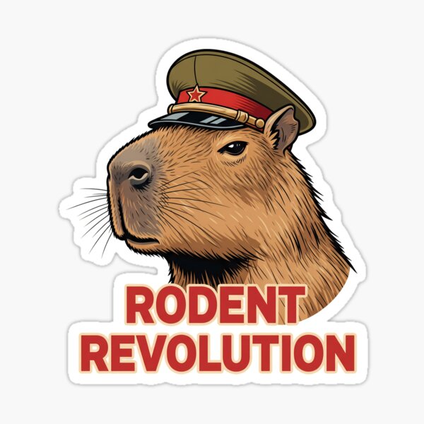 Item preview, Rodent Revolution Funny Capybara designed and sold by DesignsDominus.