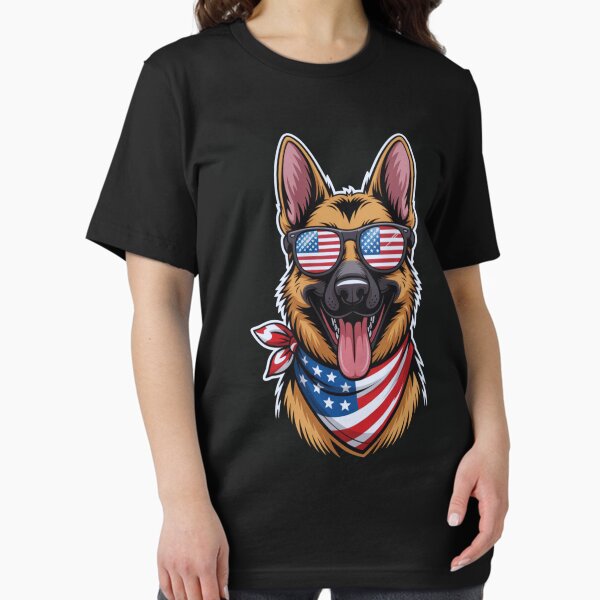 Item preview, Patriotic German Shepherd USA Flag Sunglasses Dog Art designed and sold by tarikusa02.