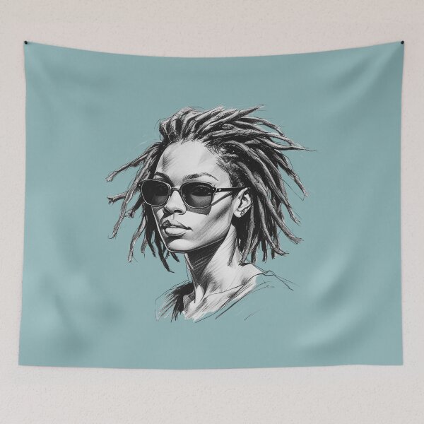 Aperçu de l'œuvre Femme avec des dreadlocks créée et vendue par agamilion.