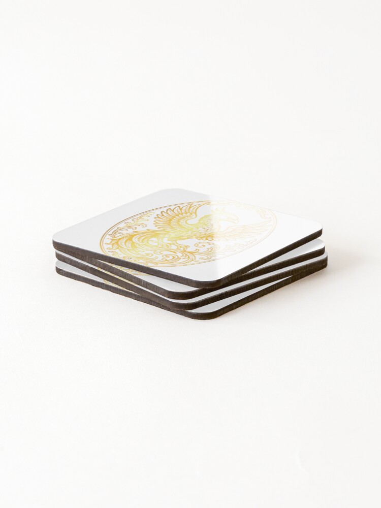 Thumbnail 4 of 5, Coasters (Set of 4), Phoenix Rise designed and sold by Turco-Design.