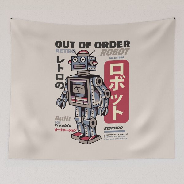 Item preview, Retro Robot Out of Order designed and sold by KewaleeTee.