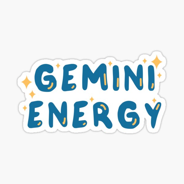 Item preview, Gemini Energy - Cute Blue Zodiac Sticker  designed and sold by PlotLines.