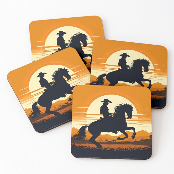 Item preview, Cowboy & Horse Sunset Scene Shirt T-Shirt designed and sold by Route and Render.