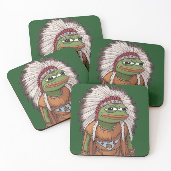 Item preview, Native American Pepe Meme designed and sold by DigitaledbyTailor.