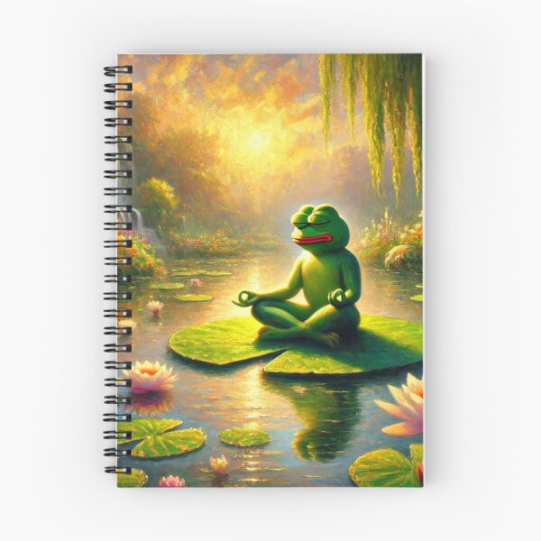 Item preview, Pepe the crypto meme - Zen Mode Unlocked designed and sold by DigitaledbyTailor.