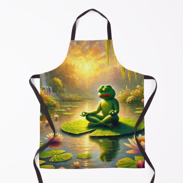 Item preview, Pepe the crypto meme - Zen Mode Unlocked designed and sold by DigitaledbyTailor.