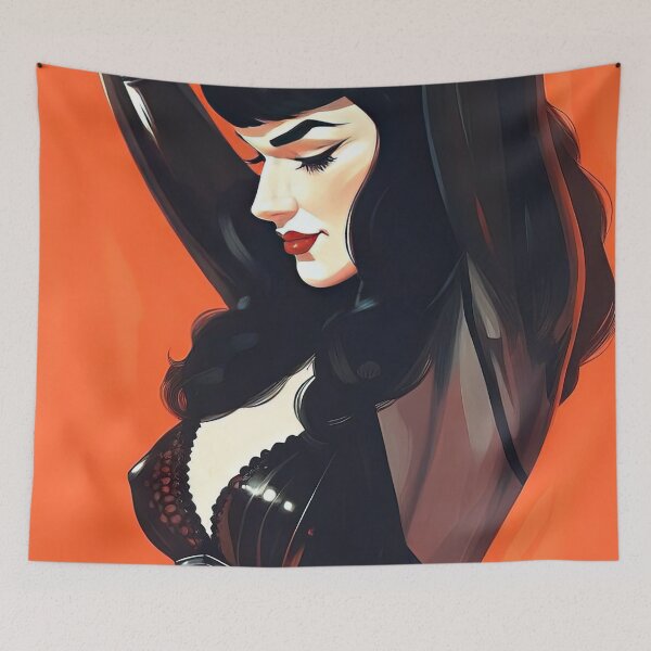Item preview, full body of a pinup like Betty Page,highly detailed, realistic designed and sold by blindblues50.