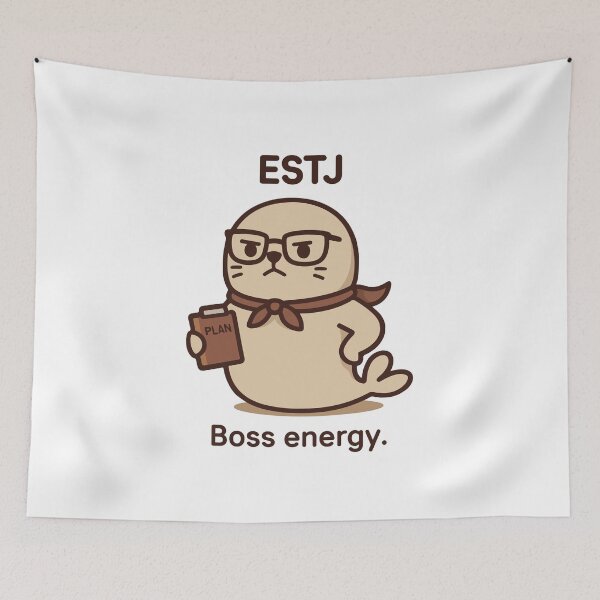 Item preview, ESTJ Kawaii | Boss Seal with a Plan designed and sold by SealSquad.