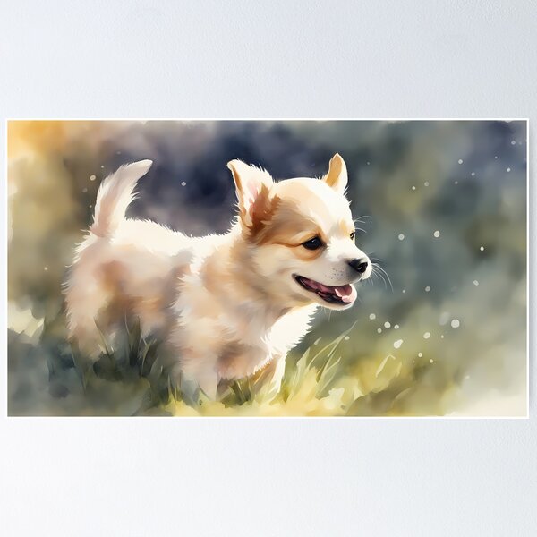 Item preview, White Puppy in Grass designed and sold by BookCovered.