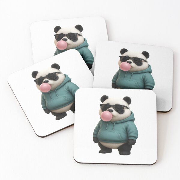 Item preview, Cool Panda Blowing Bubblegum 3D Illustration designed and sold by WolfPixelRo.