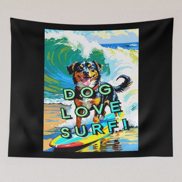 Item preview, Motivational DOG LOVE SURF! designed and sold by Giulivo Store Graphic.