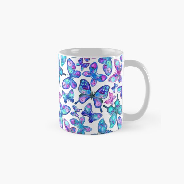 Item preview, Watercolor Fruit Patterned Butterflies - aqua and sapphire designed and sold by micklyn.