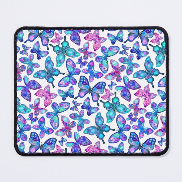 Item preview, Watercolor Fruit Patterned Butterflies - aqua and sapphire designed and sold by micklyn.