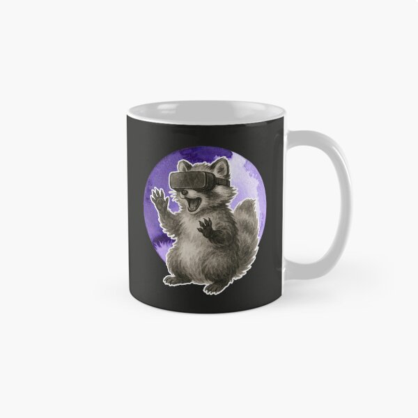 Item preview, Raccoon in VR World Playful Digital Art designed and sold by Analog-attire.