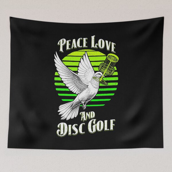 Item preview, Peace Love Disc Golf Basket Vintage White Dove Birdie designed and sold by GrandeDuc.